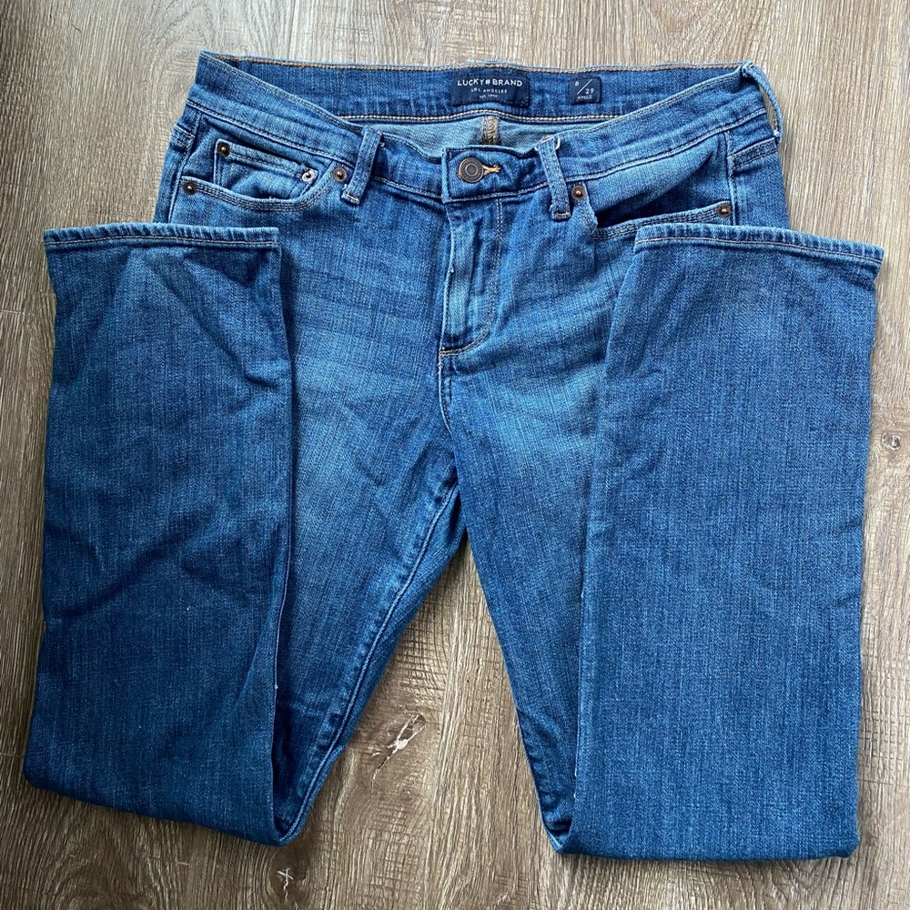 Lucky brand denim jeans mid rise straight “sweet” size 8/29 ankle
